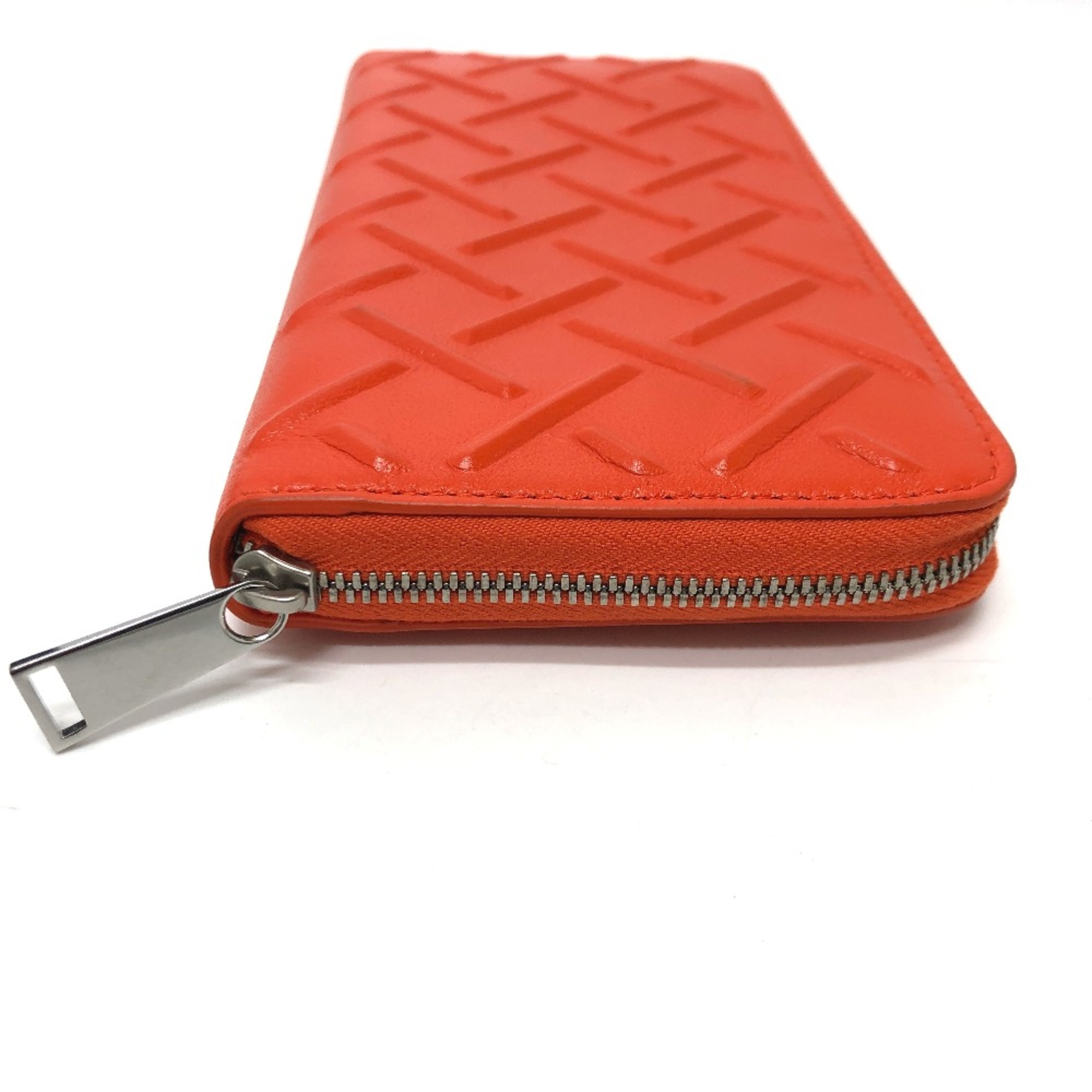 BOTTEGA VENETA 593217 Long Wallet Orange SilverHardware