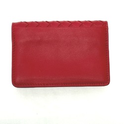 BOTTEGA VENETA S01516927L Intrecciato name card holder Card Case Red