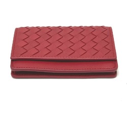 BOTTEGA VENETA S01516927L Intrecciato name card holder Card Case Red