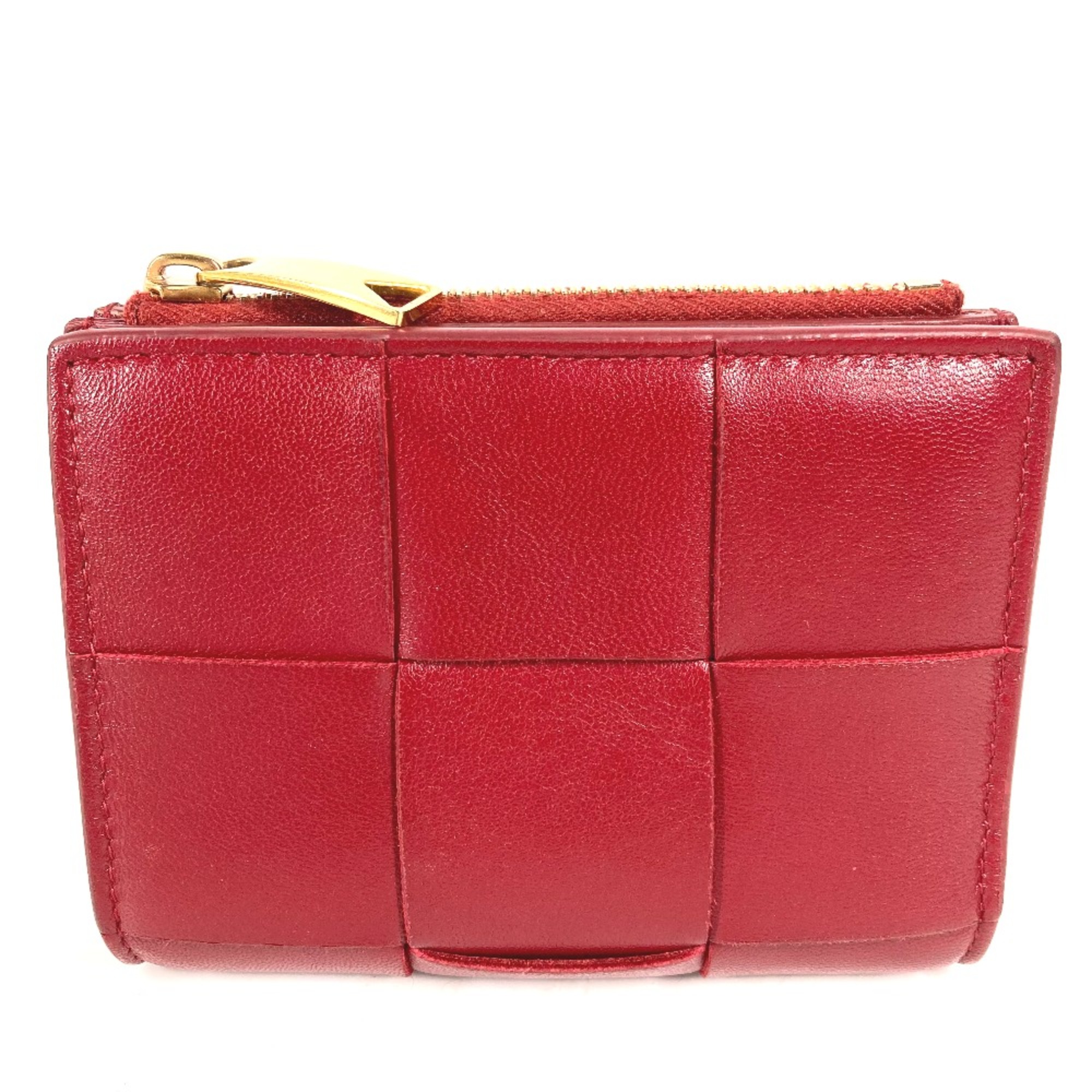 BOTTEGA VENETA Compact wallet Folded wallet wine-red