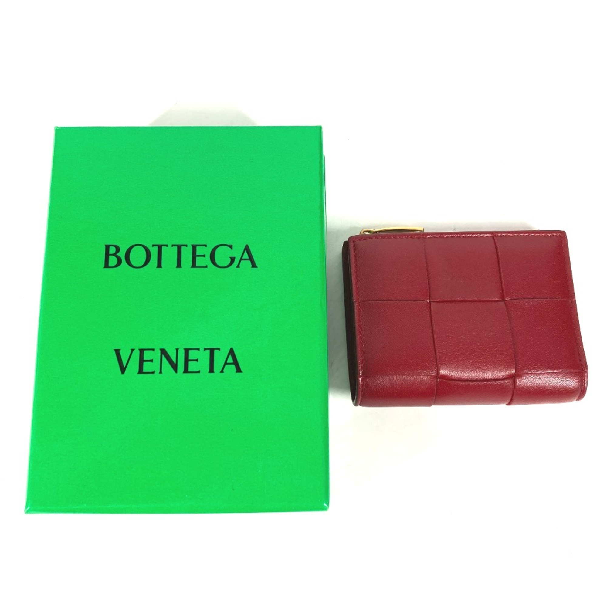 BOTTEGA VENETA Compact wallet Folded wallet wine-red