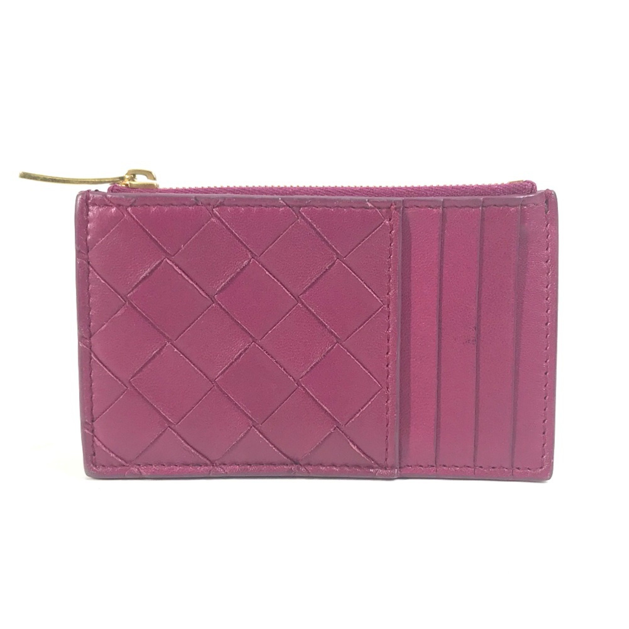 BOTTEGA VENETA Fragment case Wallet Coin Compartment Compact Wallet coin purse purple