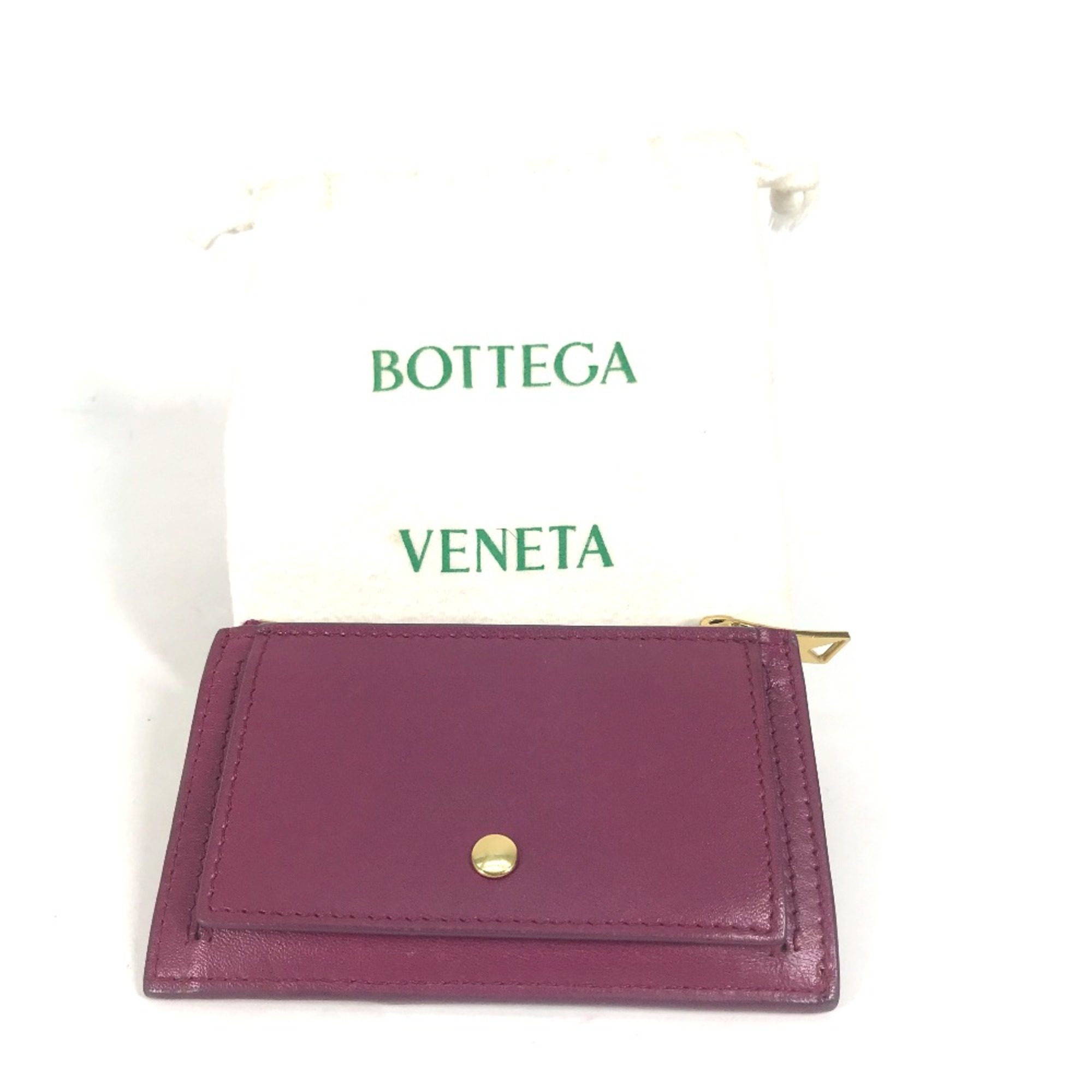 BOTTEGA VENETA Fragment case Wallet Coin Compartment Compact Wallet coin purse purple