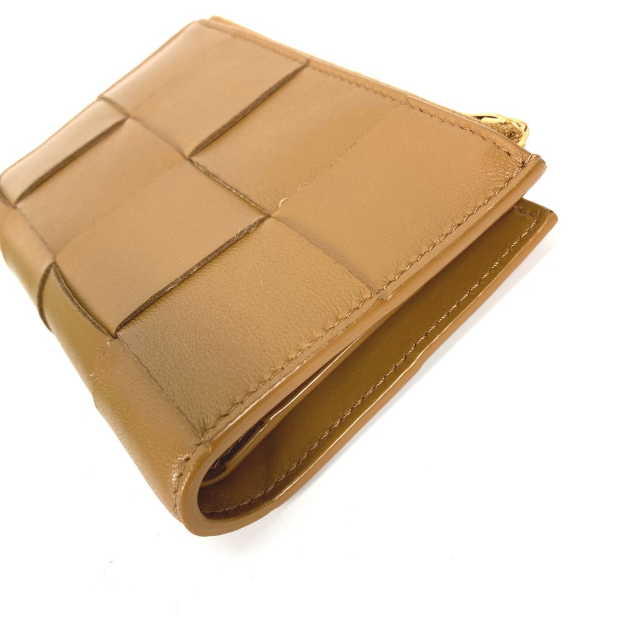 BOTTEGA VENETA 667130 Compact wallet Intrecciato Folded wallet Beige