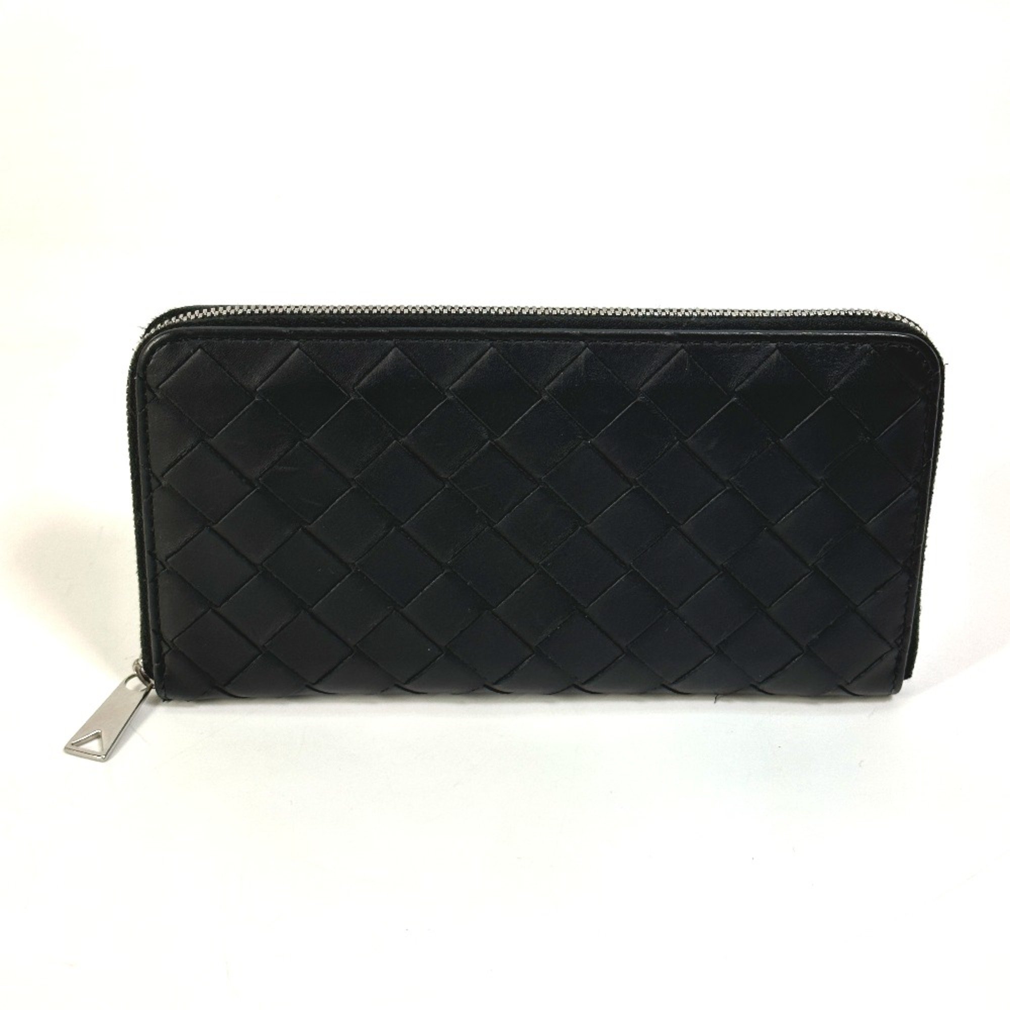 BOTTEGA VENETA 593217 urand fastener Long Wallet Black