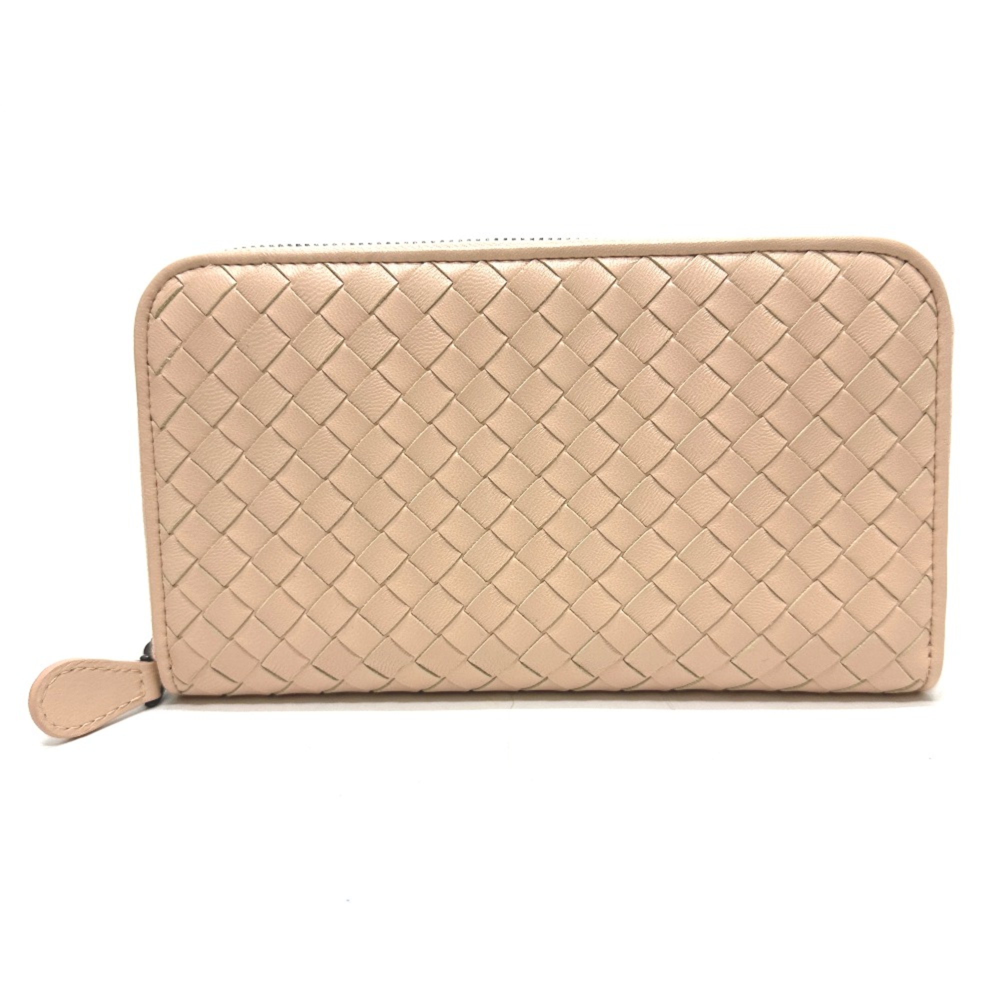 BOTTEGA VENETA Intrecciato Long Wallet pink