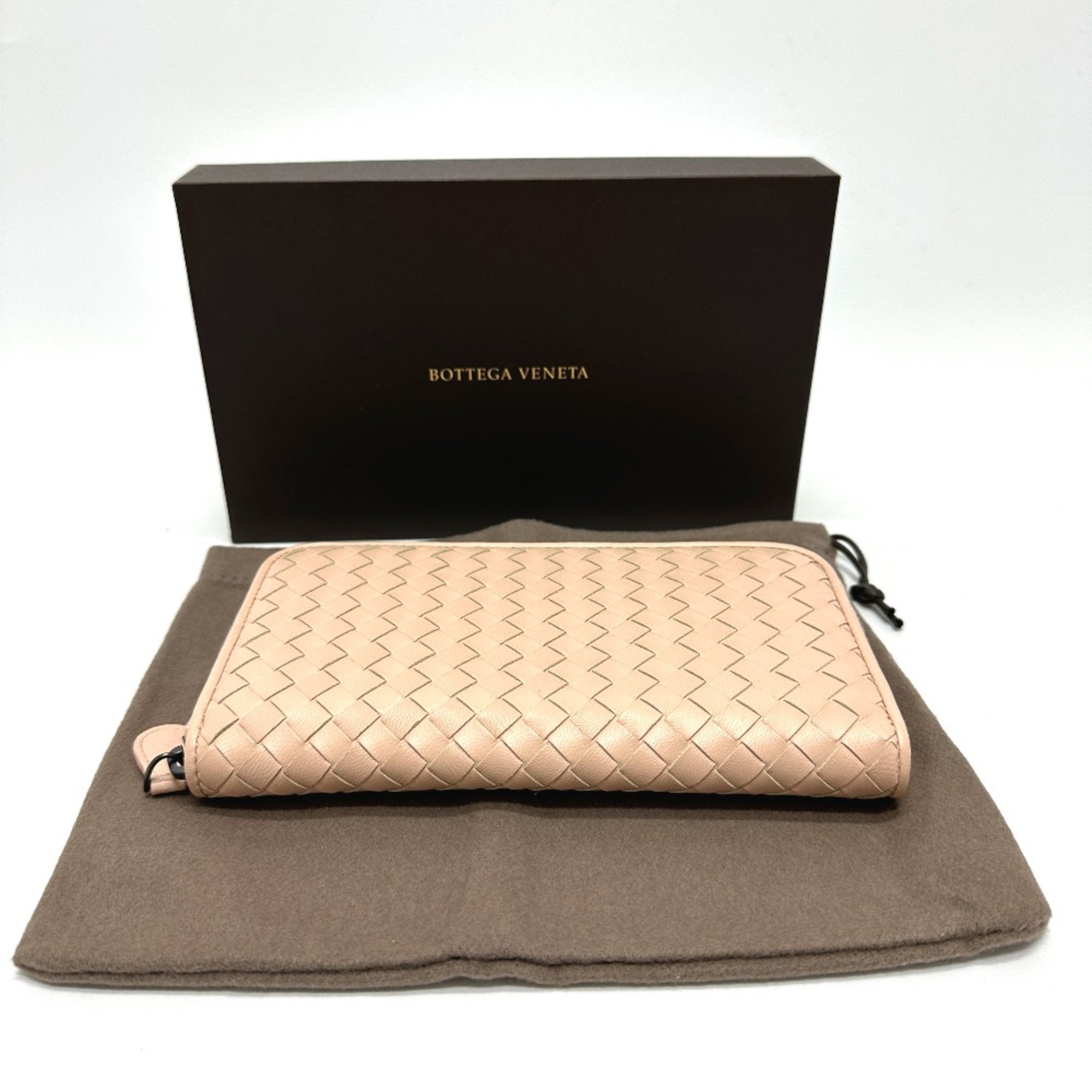 BOTTEGA VENETA Intrecciato Long Wallet pink