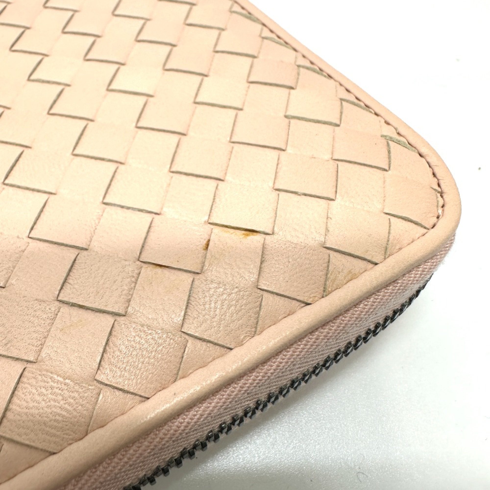 BOTTEGA VENETA Intrecciato Long Wallet pink