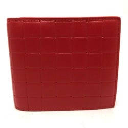 BOTTEGA VENETA Intrecciato Bifold Folded wallet Red