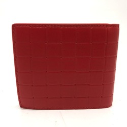 BOTTEGA VENETA Intrecciato Bifold Folded wallet Red