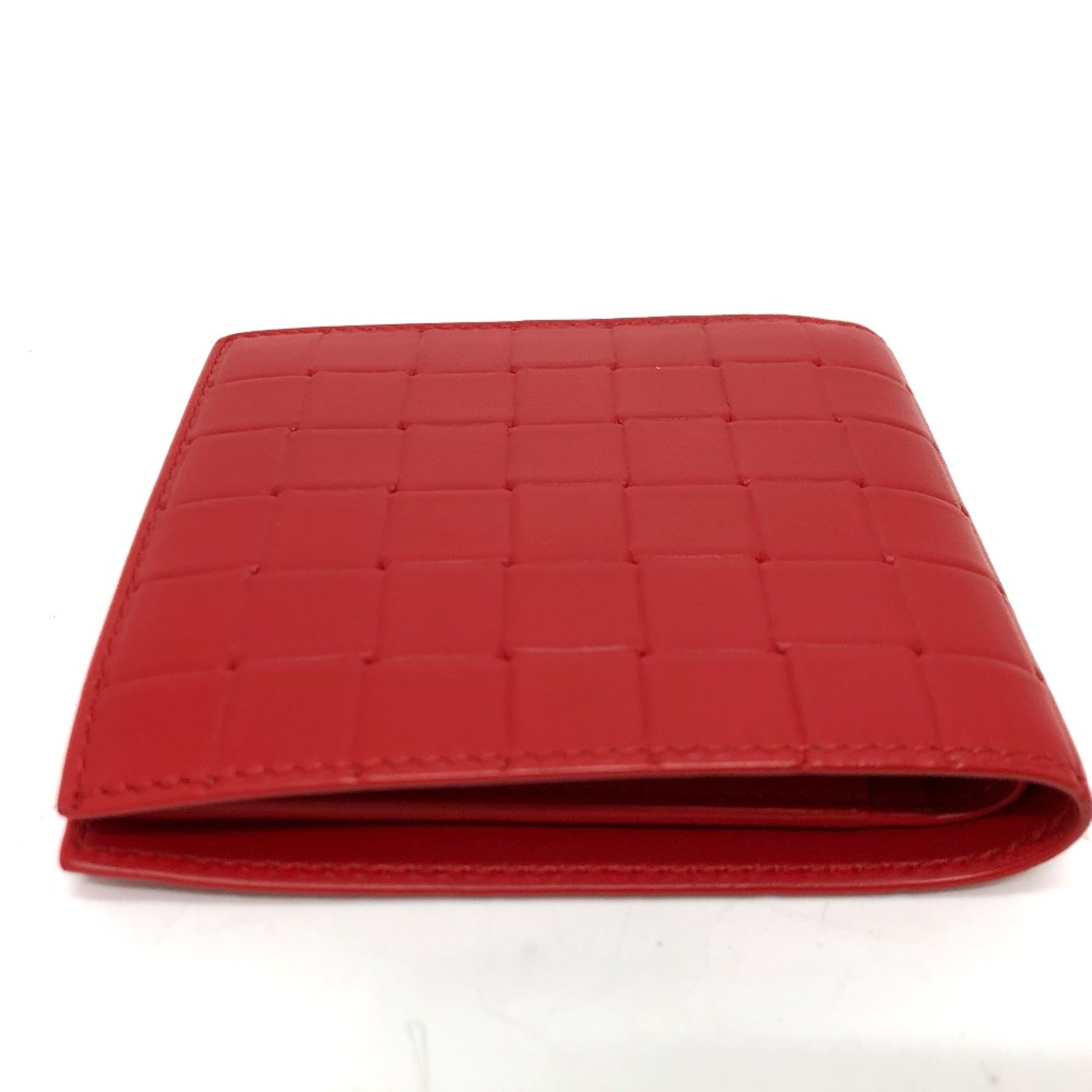 BOTTEGA VENETA Intrecciato Bifold Folded wallet Red