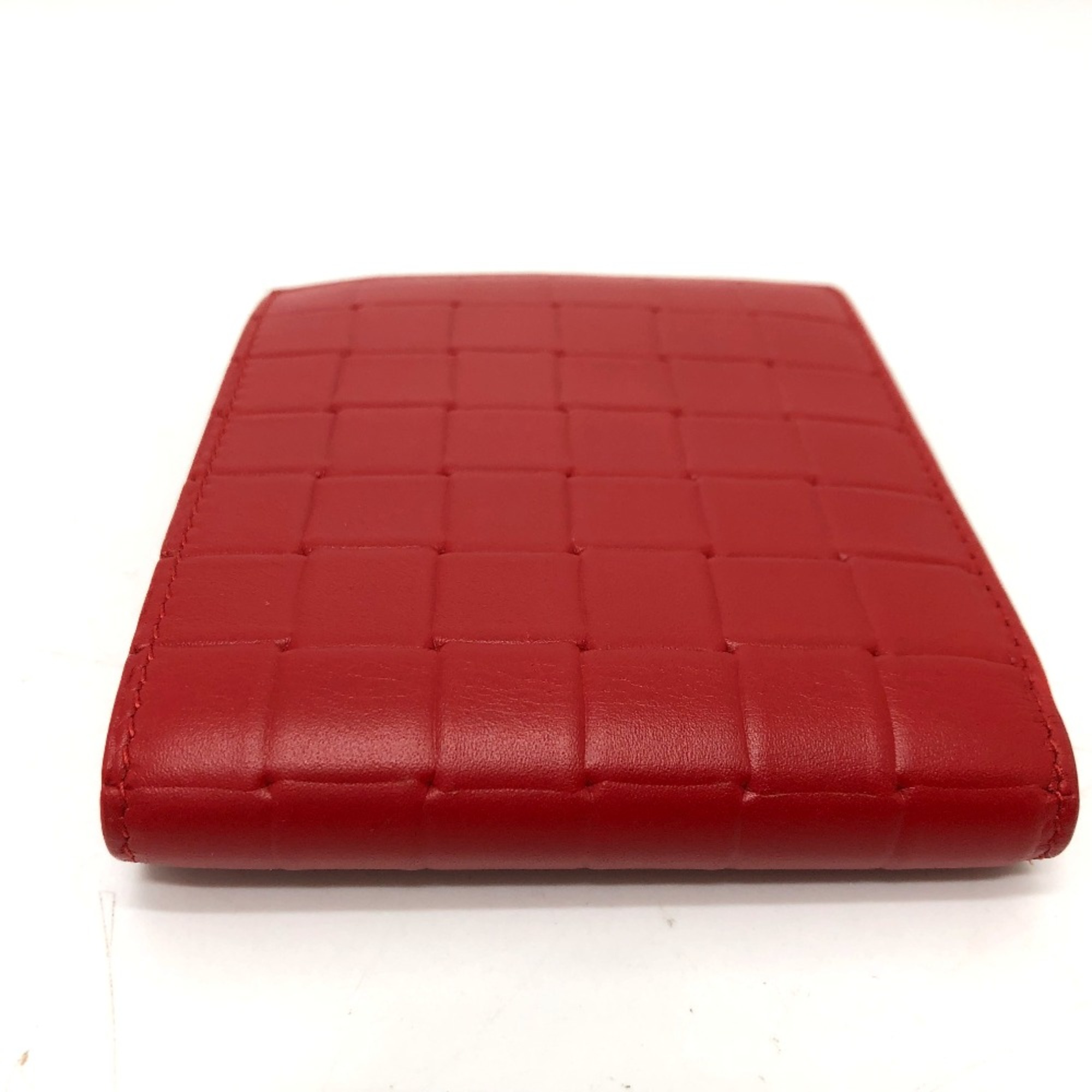 BOTTEGA VENETA Intrecciato Bifold Folded wallet Red