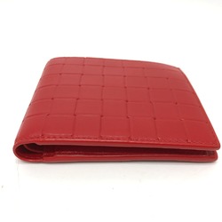 BOTTEGA VENETA Intrecciato Bifold Folded wallet Red