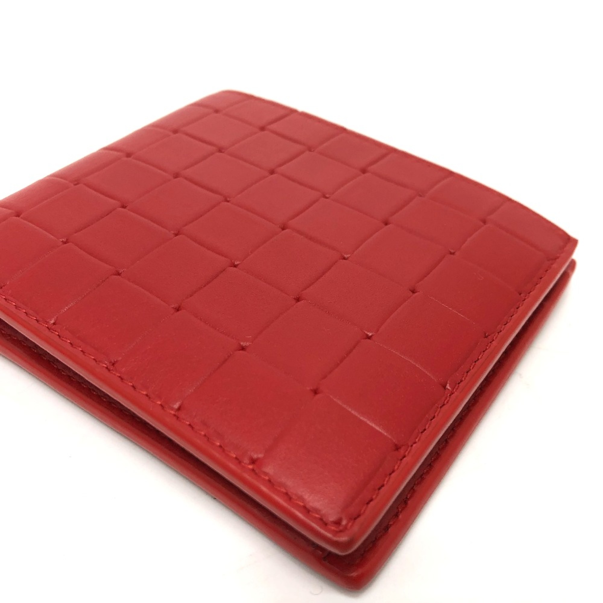 BOTTEGA VENETA Intrecciato Bifold Folded wallet Red