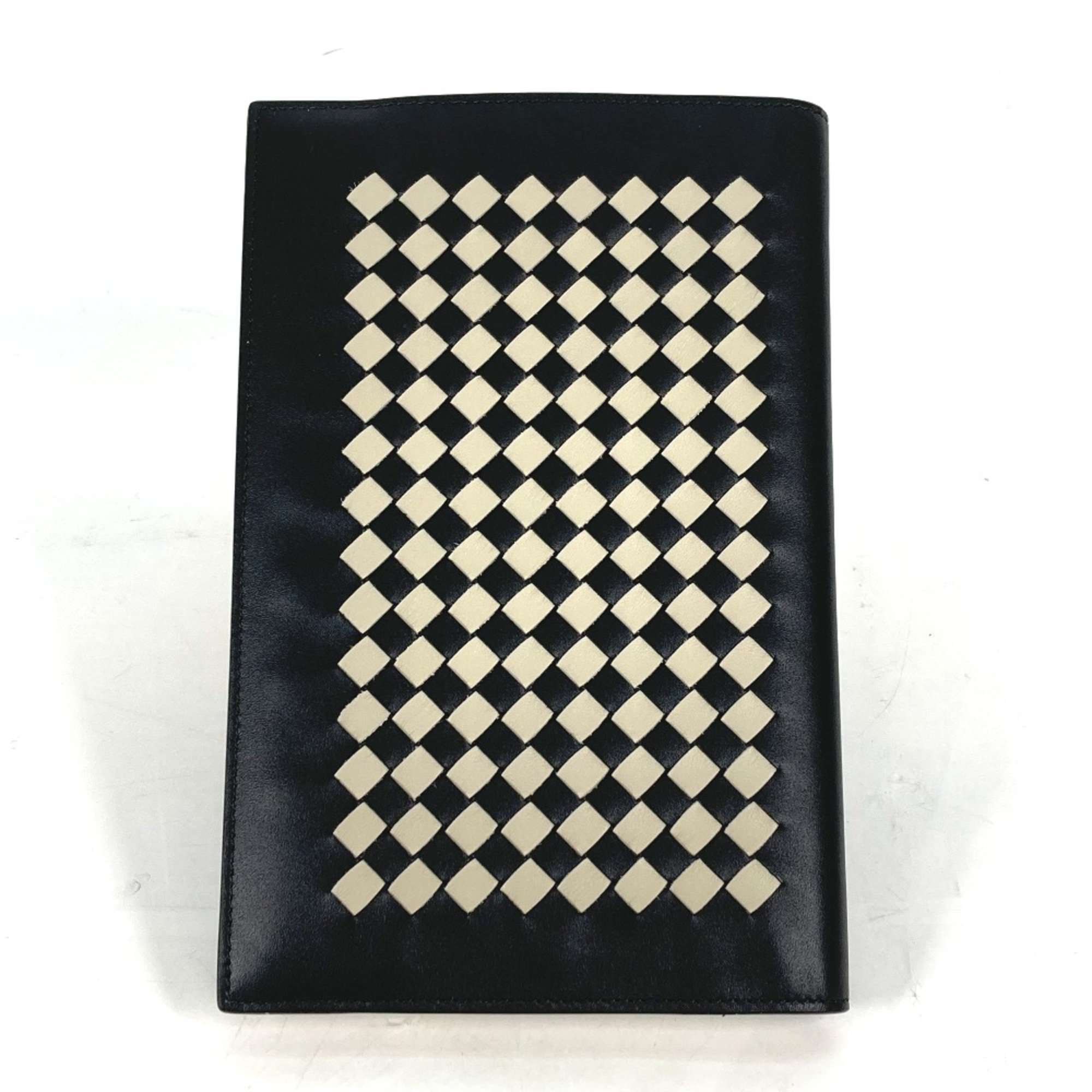 BOTTEGA VENETA Memo pad Stationery book cover Note cover Black White