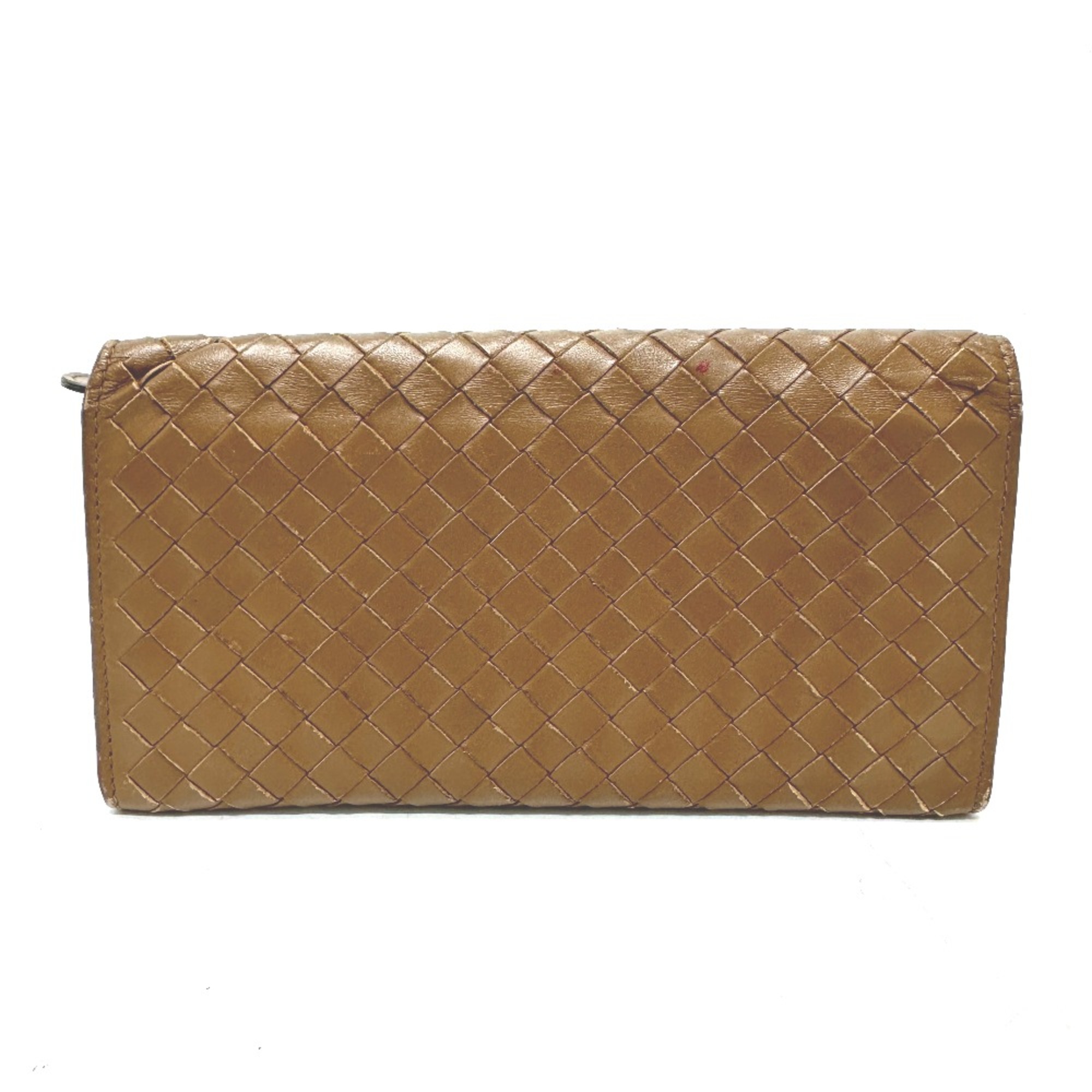 BOTTEGA VENETA B05077374I Intrecciato Folded wallet Brown