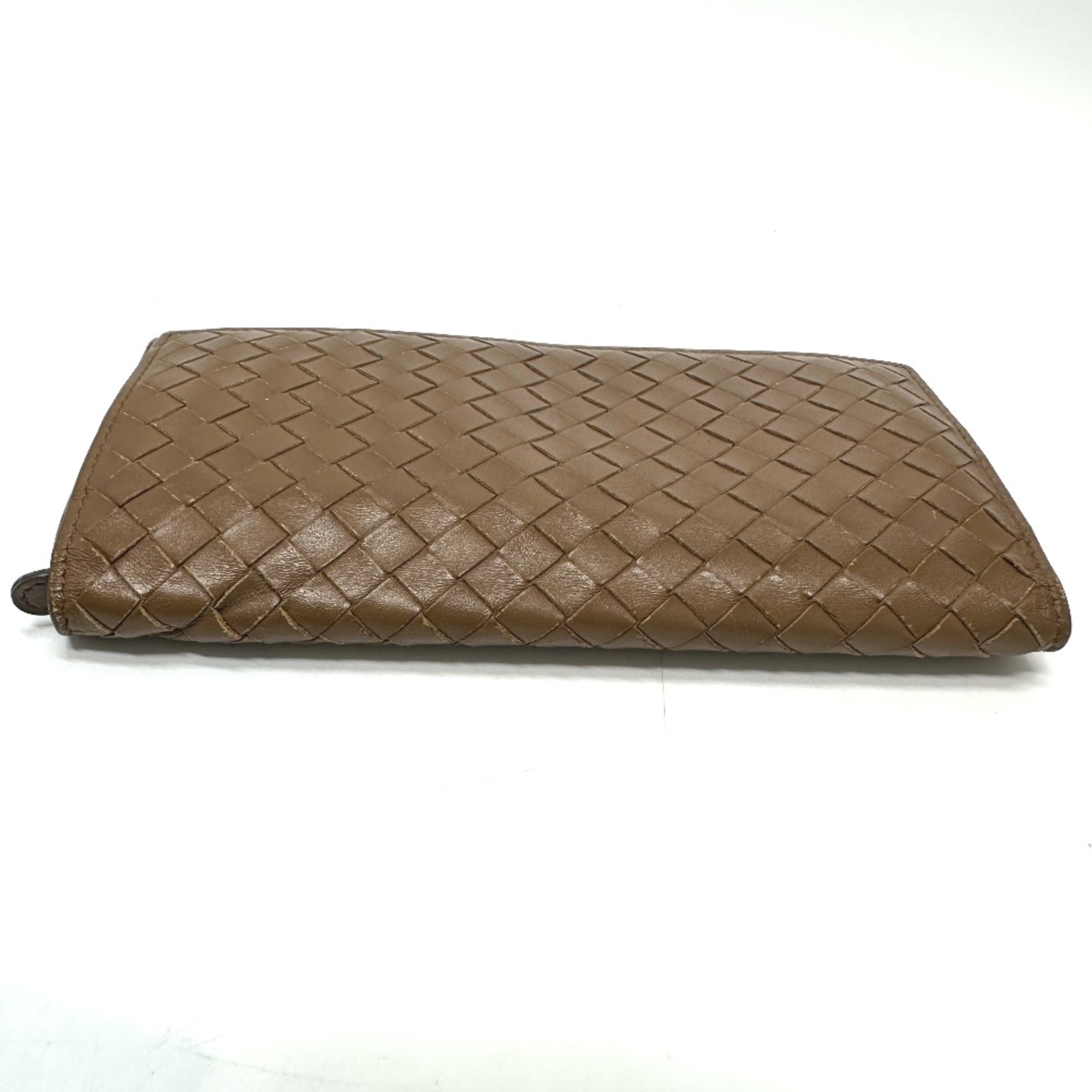 BOTTEGA VENETA B05077374I Intrecciato Folded wallet Brown