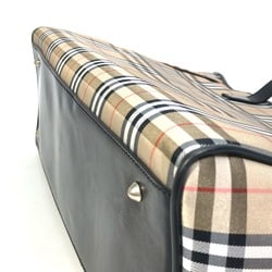 Burberry check Bag Tote Bag shawl Shoulder Bag Beige Black