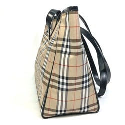 Burberry check Bag Tote Bag shawl Shoulder Bag Beige Black