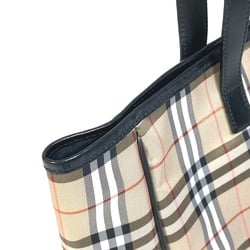 Burberry check Bag Tote Bag shawl Shoulder Bag Beige Black