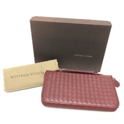 BOTTEGA VENETA Travel Case Hand Bag Long Wallet wine-red