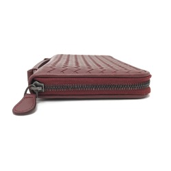 BOTTEGA VENETA Travel Case Hand Bag Long Wallet wine-red