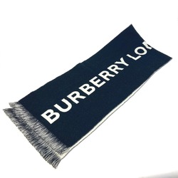 Burberry 80085081 fringe big logo Scarf Black WhiteBased