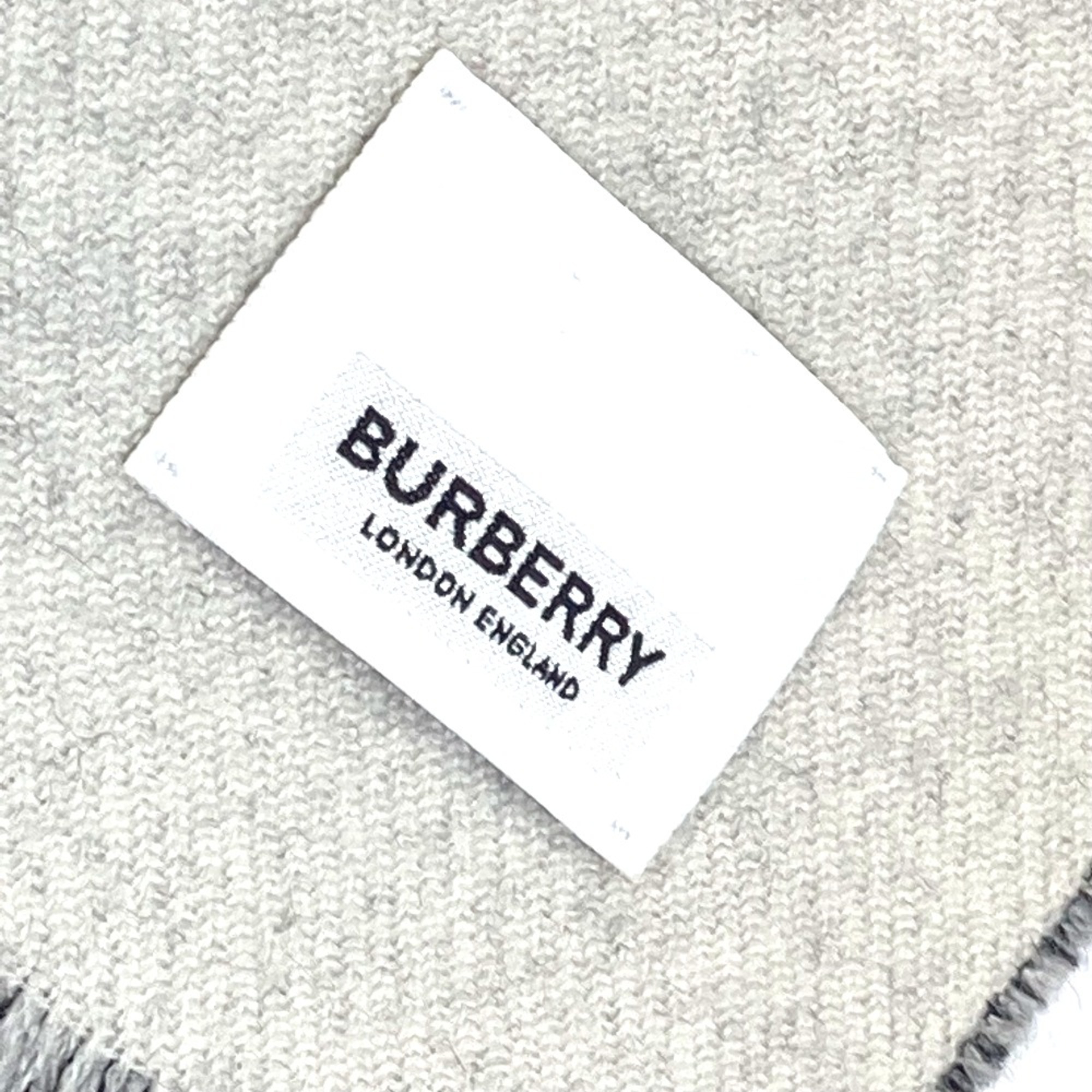 Burberry 80085081 fringe big logo Scarf Black WhiteBased