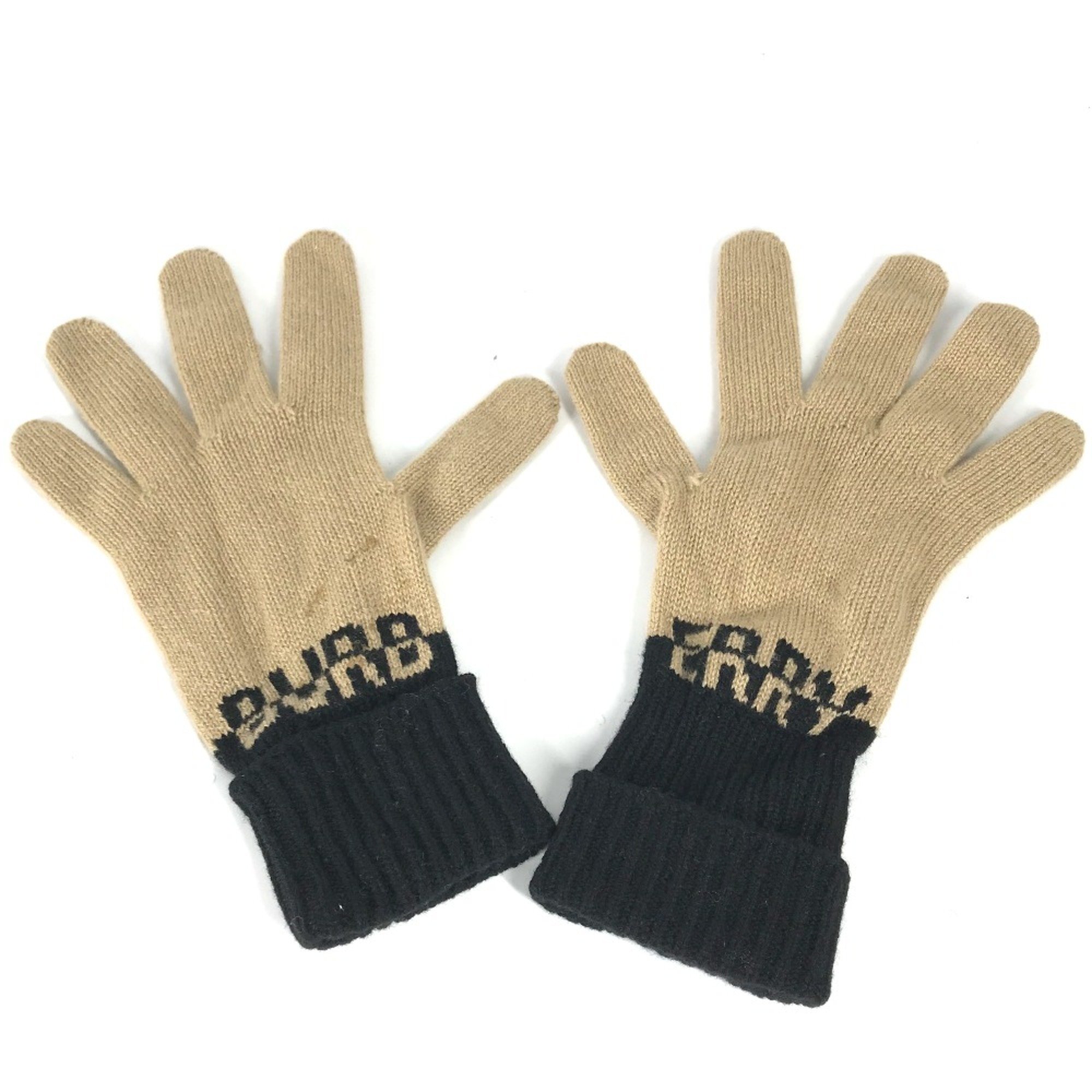 Burberry Bicolor Glove gloves Beige Black