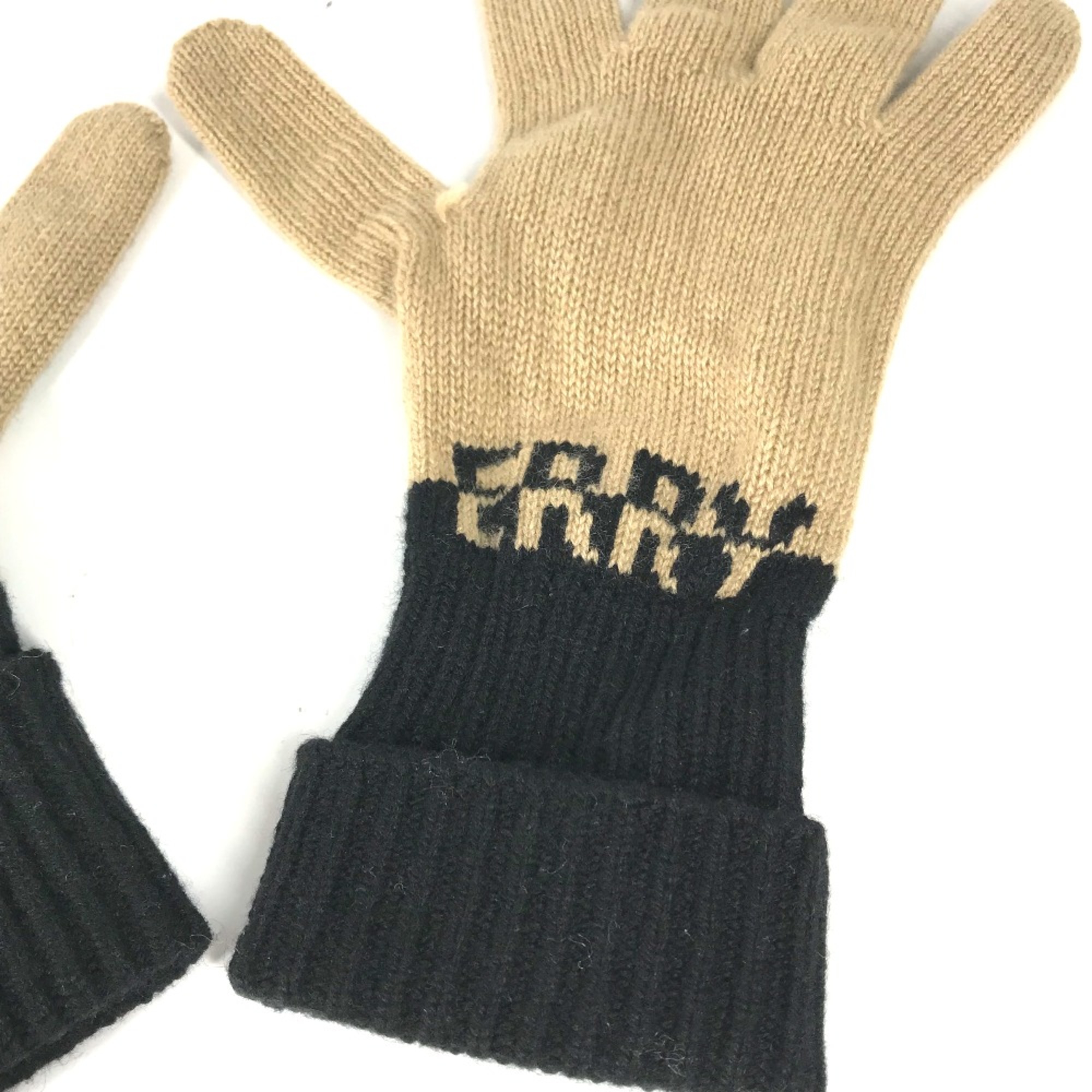 Burberry Bicolor Glove gloves Beige Black