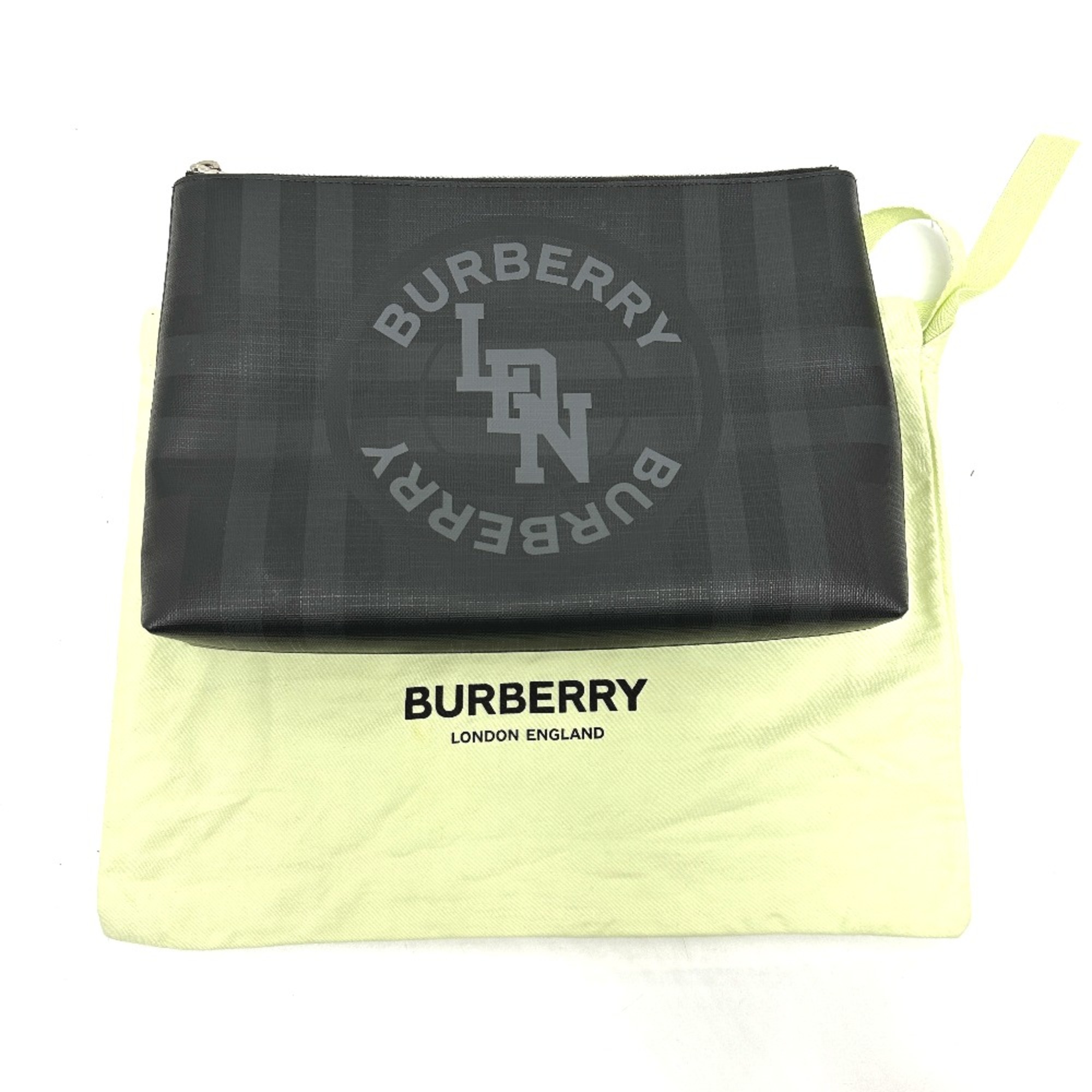 Burberry Pouch Clutch bag Black gray