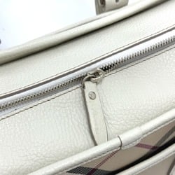 Burberry check Bag Hand Bag Beige