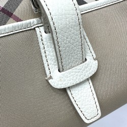 Burberry check Bag Hand Bag Beige