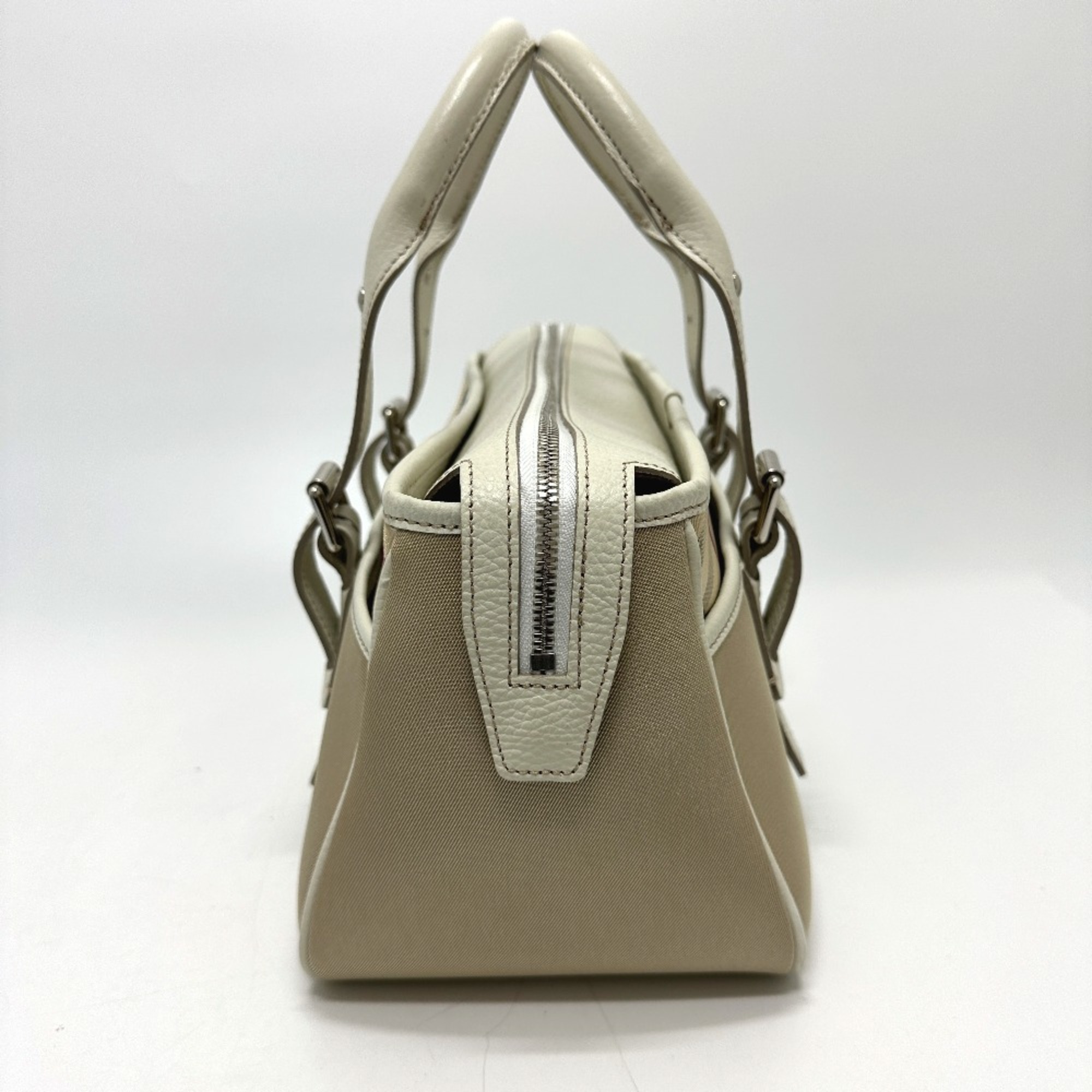 Burberry check Bag Hand Bag Beige