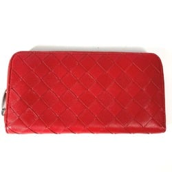 BOTTEGA VENETA 593217 Long wallet Zip Around Long Wallet Red