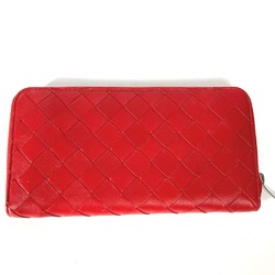 BOTTEGA VENETA 593217 Long wallet Zip Around Long Wallet Red