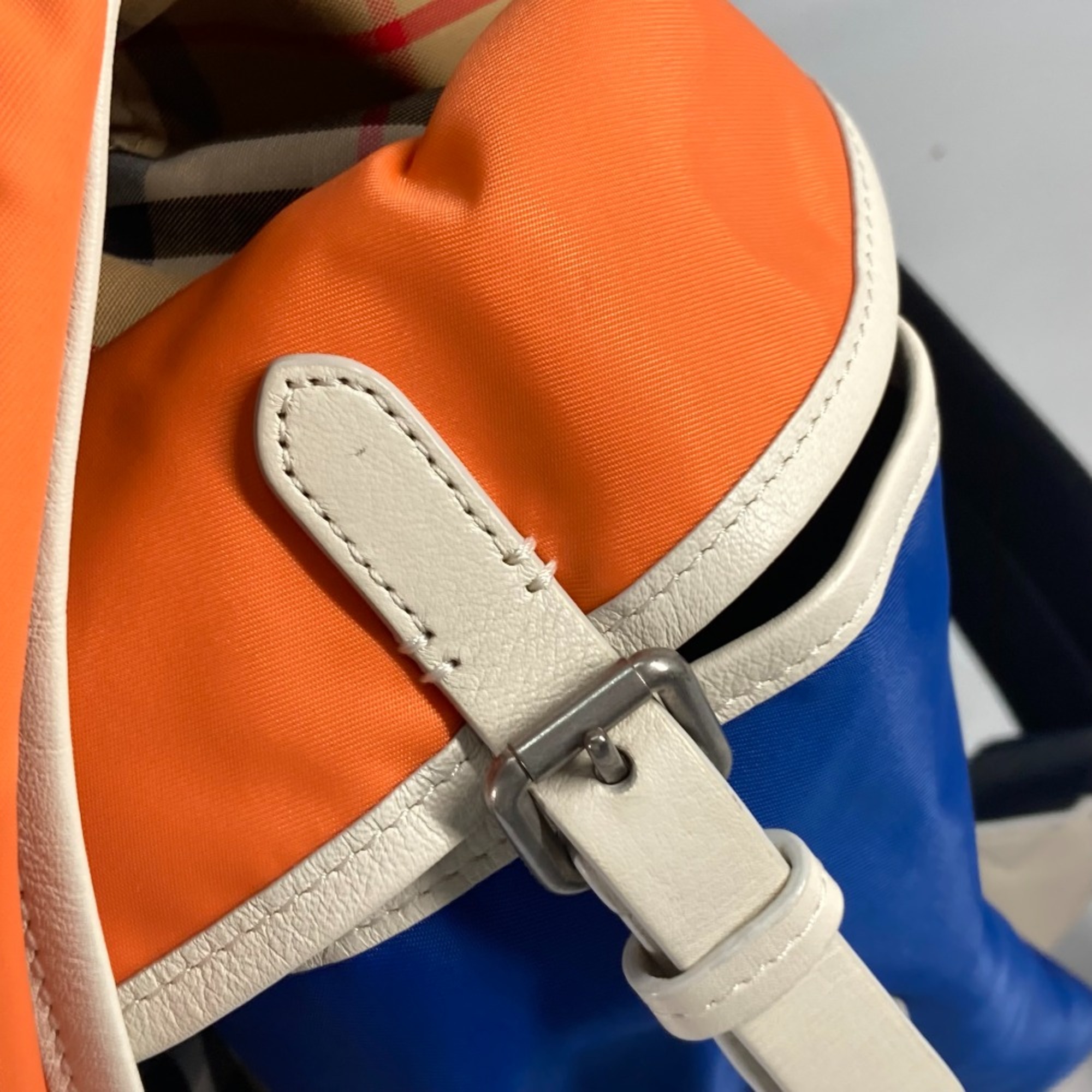 Burberry 4078448 Bag Backpack Backpack Beige Orange x blue