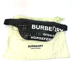 Burberry 8028160 logo Waist Pouch Cross body bag Black White