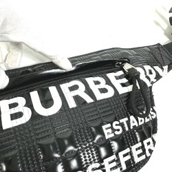 Burberry 8028160 logo Waist Pouch Cross body bag Black White