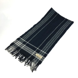 Burberry Check pattern fringe Scarf Black