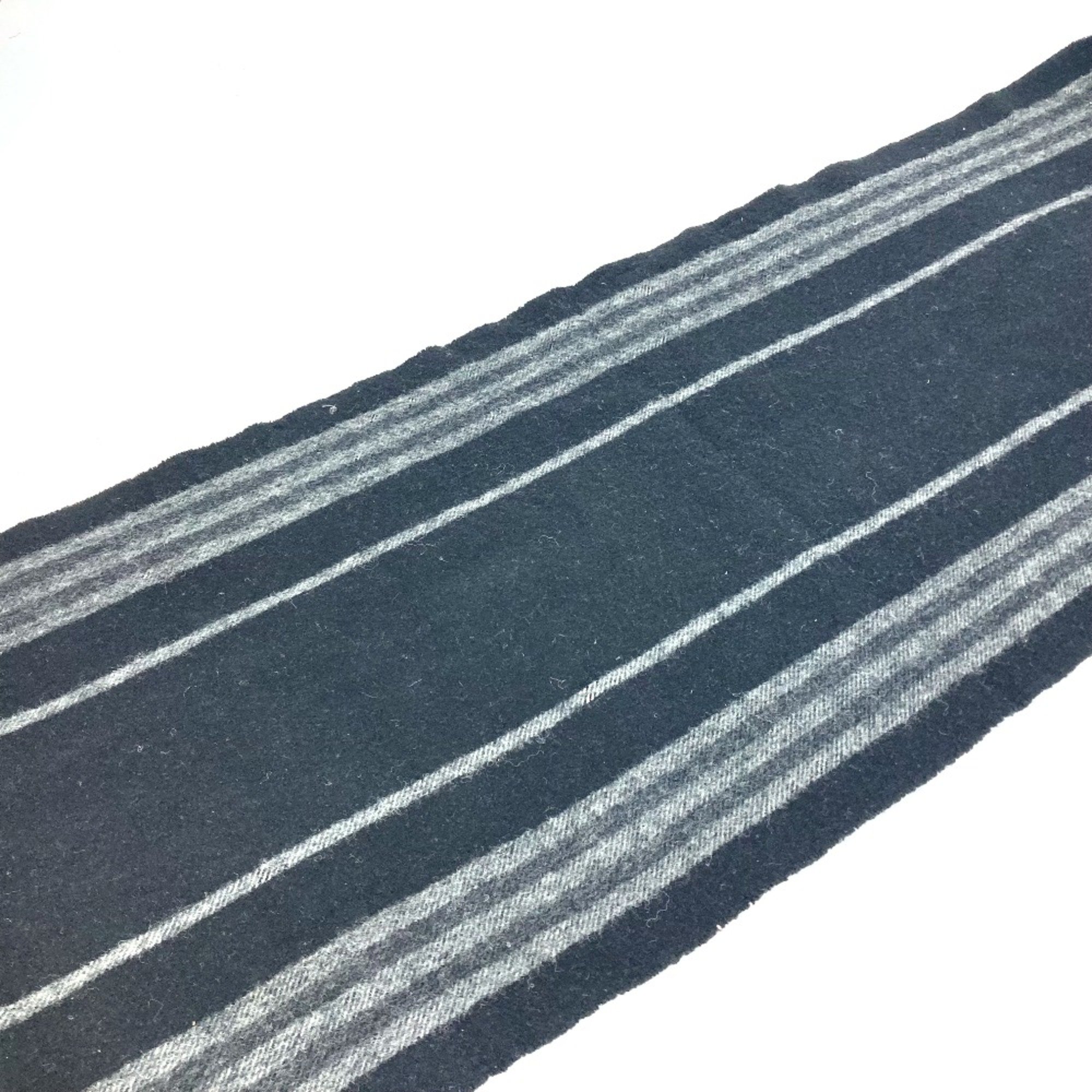 Burberry Check pattern fringe Scarf Black