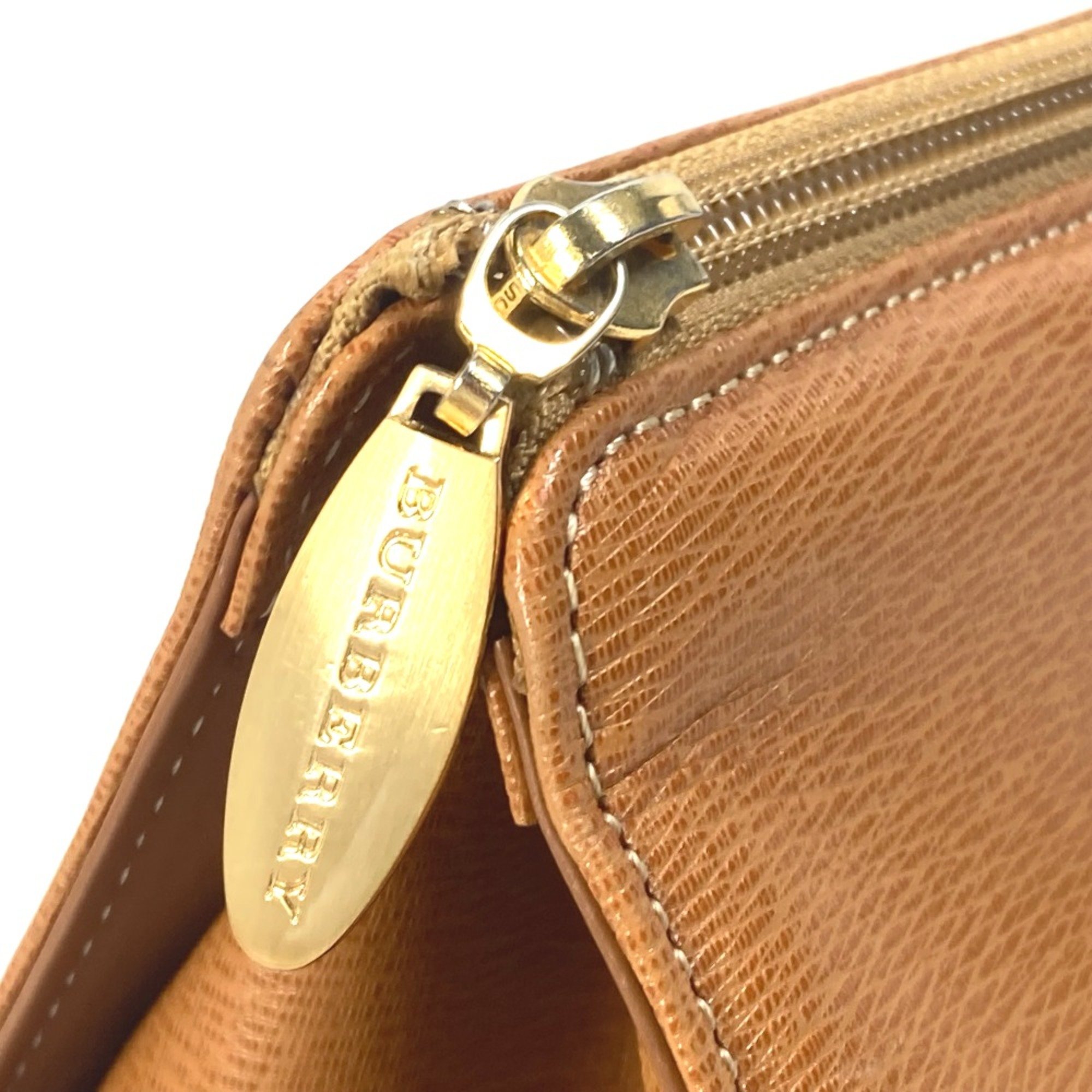 Burberry logo Bag Hand Bag Brown