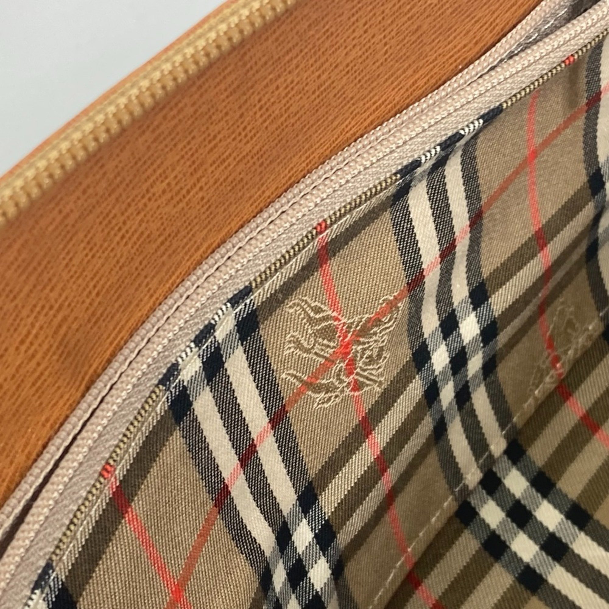 Burberry logo Bag Hand Bag Brown