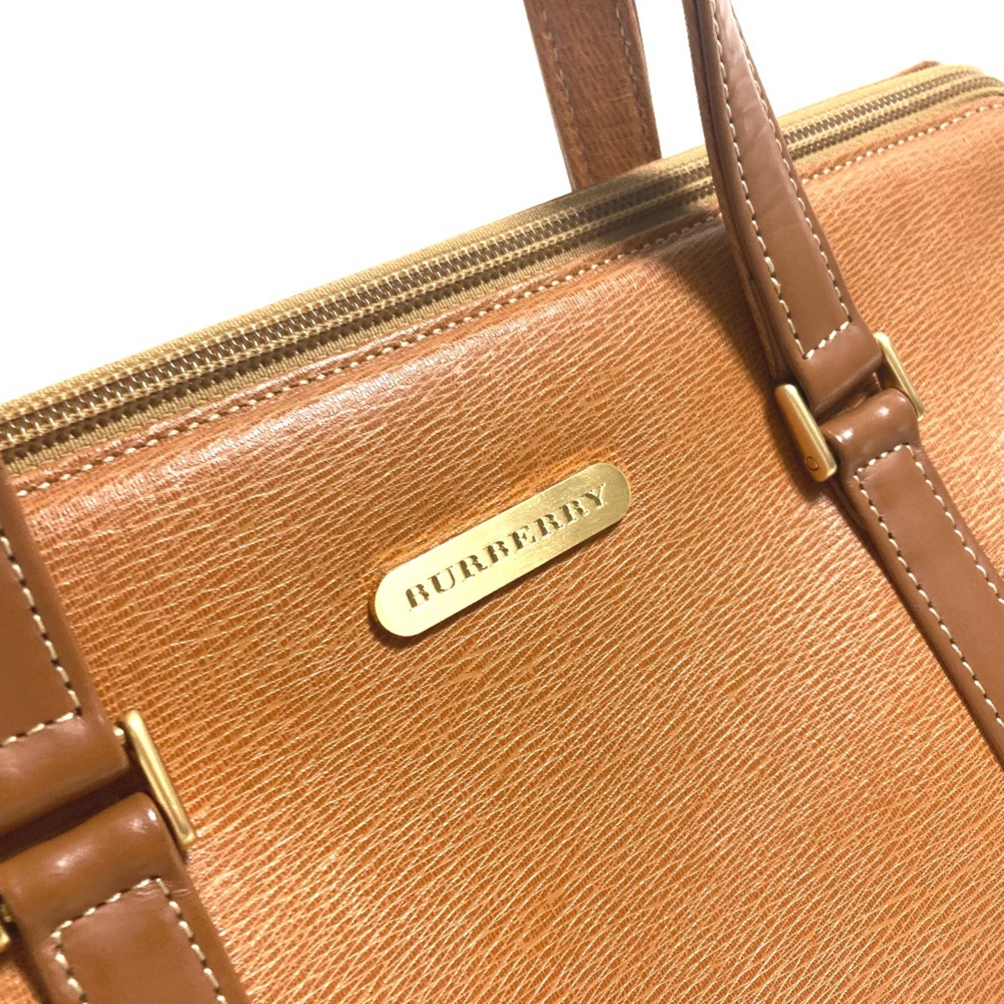 Burberry logo Bag Hand Bag Brown