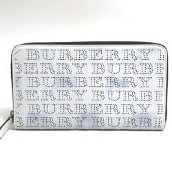 Burberry 4077818 Logo punching Zip Around Long Wallet WhiteBased