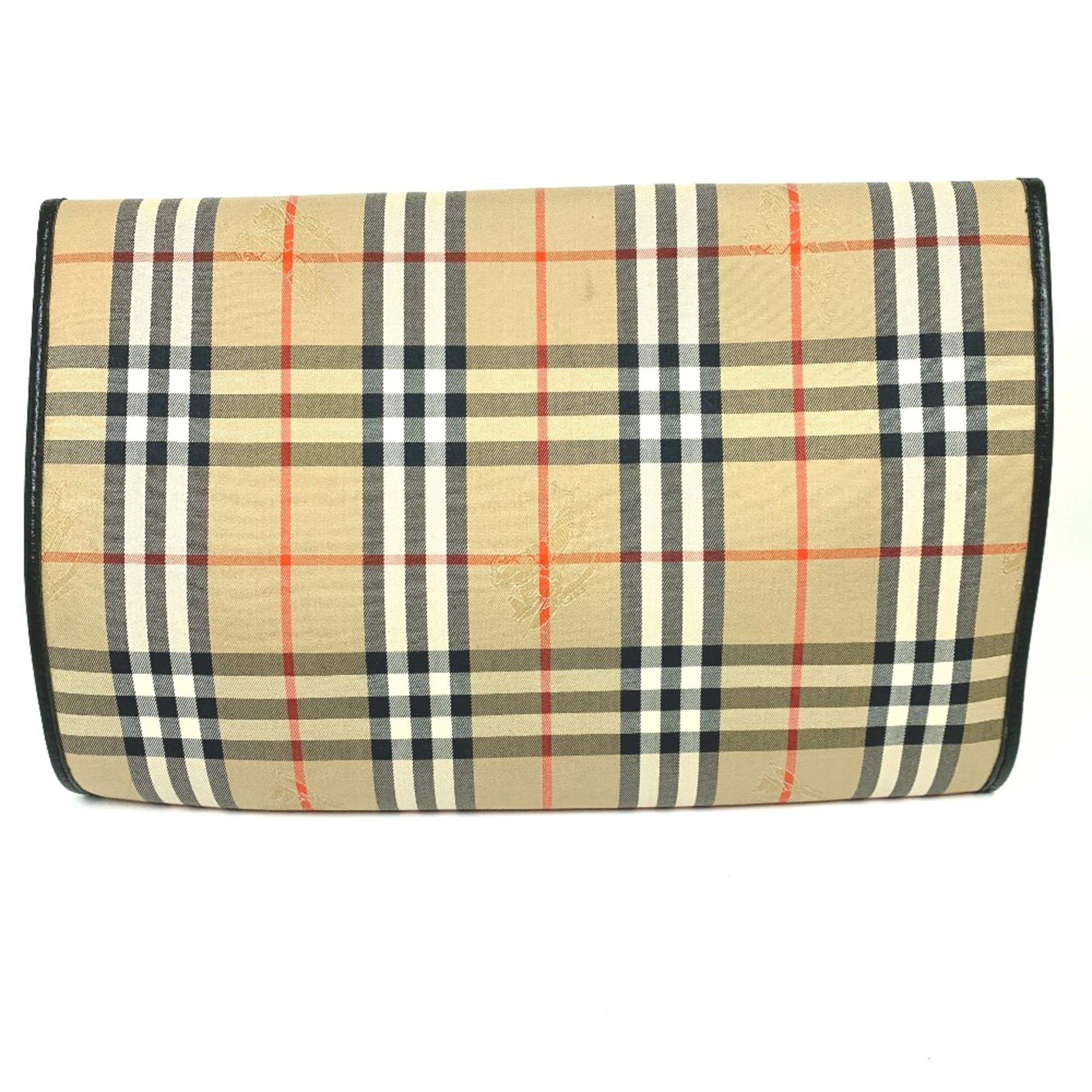 Burberry Check bag pouch Clutch bag Beige