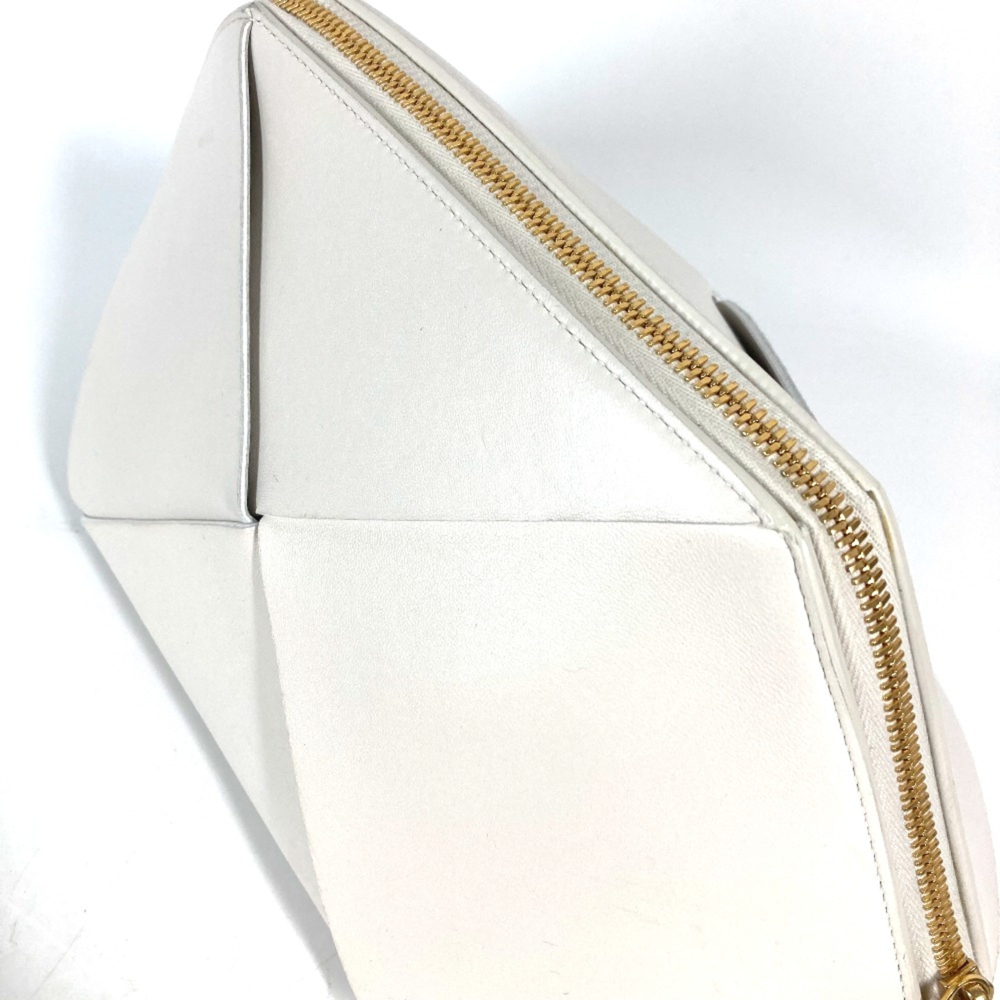 BOTTEGA VENETA 666696 Maxi Intrecciato Clutch bag Pouch White