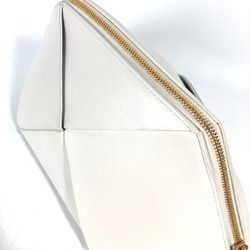 BOTTEGA VENETA 666696 Maxi Intrecciato Clutch bag Pouch White