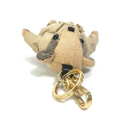 Burberry teddy bear bear animal check Key Holder Bag Charm Beige