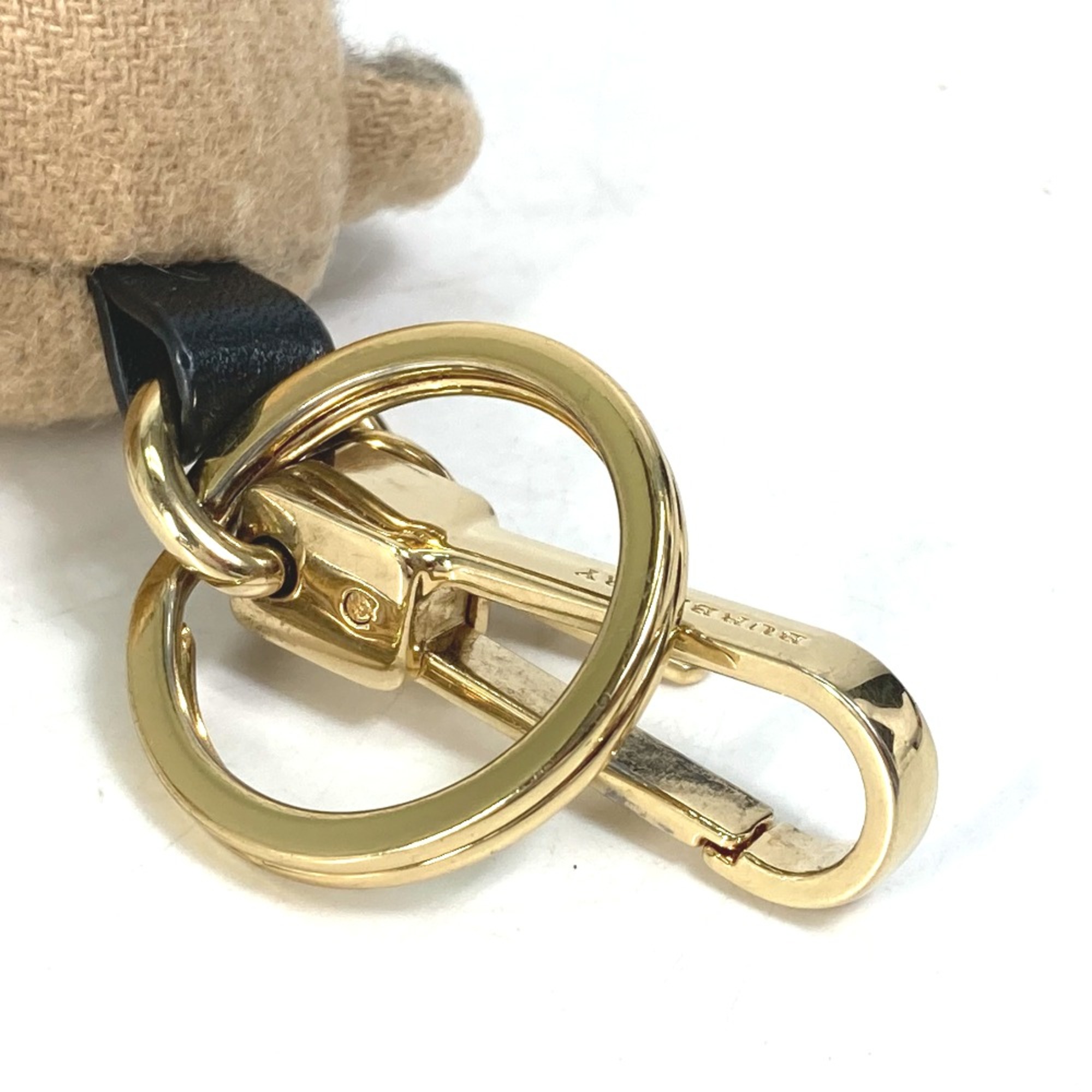 Burberry teddy bear bear animal check Key Holder Bag Charm Beige